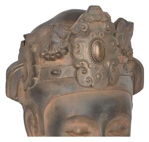 Dekorativní postava Home ESPRIT Kaštanová Černý Buddha Orientální 15 x 18 x 38 cm