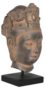 Dekorativní postava Home ESPRIT Kaštanová Černý Buddha Orientální 15 x 18 x 38 cm