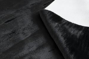 Makro Abra Kusový koberec jednobarevný Shaggy POSH protiskluzový pratelný černý Rozměr: 80x150 cm