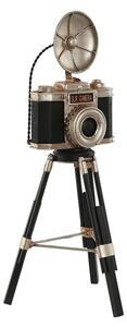 18252 Dekorativní postava Home ESPRIT Černý Stříbřitý Fotoaparát Vintage 15 x 17 x 37 cm
