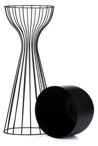 Kovový květináč LOFT 56x20 cm černá