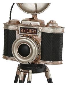 Dekorativní postava Home ESPRIT Černý Stříbřitý Fotoaparát Vintage 15 x 17 x 37 cm