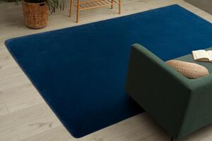 Makro Abra Kusový koberec jednobarevný Shaggy POSH protiskluzový pratelný tmavě modrý Rozměr: 80x150 cm