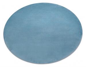 Makro Abra Kulatý koberec jednobarevný Shaggy POSH protiskluzový pratelný modrý Rozměr: průměr 60 cm