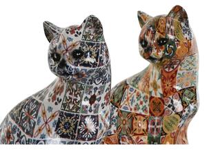 Dekorativní postava Home ESPRIT Vícebarevný Kočka Středomoří 11 x 10 x 16 cm (2 kusů)