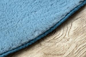 Makro Abra Kulatý koberec jednobarevný Shaggy POSH protiskluzový pratelný modrý Rozměr: průměr 60 cm