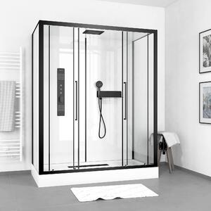 Sprchový komplet MARWELL sprchový kout White Urban XXL 85 x 160 x 215 cm - kompletní sada včetně sprchové vaničky a baterie - vysoce kvalitní hliníkový profilový systém