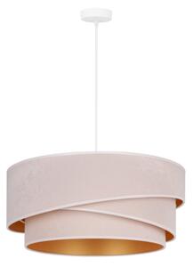 Duolla - Lustr na lanku KOBO 1xE27/15W/230V pr. 45 cm krémová/zlatá