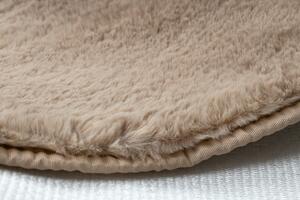 Makro Abra Kulatý koberec jednobarevný Shaggy POSH protiskluzový pratelný camel béžový Rozměr: průměr 60 cm