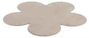 Makro Abra Moderní kusový koberec SHAPE 3106 Květina protiskluzový vhodný k praní shaggy camel béžový Rozměr: 80x80 cm