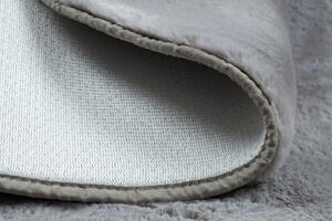 Makro Abra Kulatý koberec jednobarevný Shaggy POSH protiskluzový pratelný šedý Rozměr: průměr 60 cm