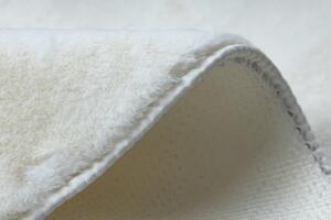 Makro Abra Kulatý koberec jednobarevný Shaggy POSH protiskluzový pratelný slonová kost Rozměr: průměr 60 cm