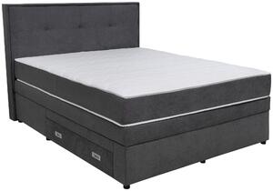 POSTEL BOXSPRING, 160/200 cm, tmavě šedá Hom`in - Manželské postele