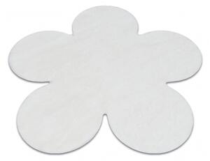 Makro Abra Moderní kusový koberec SHAPE 3106 Květina protiskluzový vhodný k praní shaggy slonová kost Rozměr: 80x80 cm
