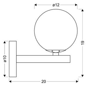Nástěnná lampa KAMA 1xG9/28W/230V černá