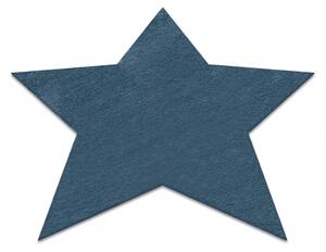 Makro Abra Moderní kusový koberec SHAPE 3148 Hvězda protiskluzový vhodný k praní shaggy modrý Rozměr: 80x80 cm
