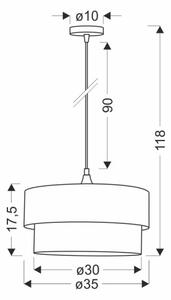 Lustr na lanku SOLANTO 1xE27/60W/230V zelená/černá