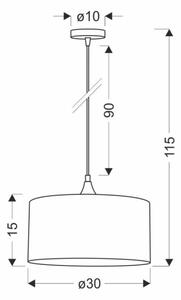 Lustr na lanku PATTI 1xE27/60W/230V pr. 30 cm zelená