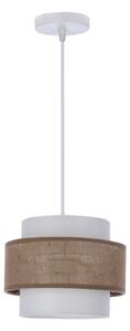 Lustr na lanku JUTA 1xE27/40W/230V hnědá/bílá