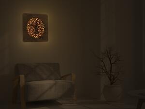 "Strom života" světelný obraz s baterií 42x42cm provedení povrchu: dub B