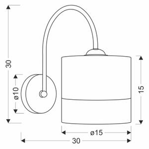 Nástěnná lampa BIANCO 1xE27/40W/230V bílá/hnědá