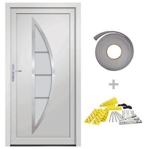 Vchodové dveře bílé 98 x 190 cm PVC