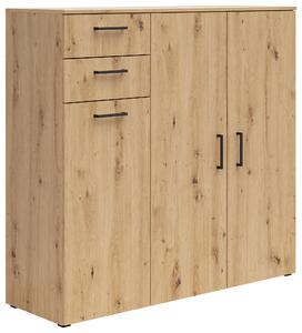KOMODA, dub artisan, 120/115/40 cm Carryhome - Široké komody