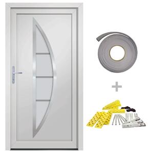 Vchodové dveře bílé 108 x 200 cm PVC