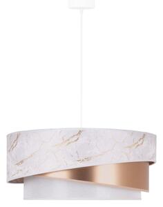 Duolla - Lustr na lanku KOBO 1xE27/15W/230V pr. 45 cm bílá/rosegold