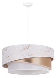 Duolla - Lustr na lanku KOBO 1xE27/15W/230V pr. 45 cm bílá/rosegold