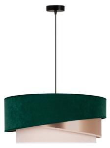 Duolla - Lustr na lanku KOBO 1xE27/15W/230V pr. 45 cm zelená/rosegold/krémová