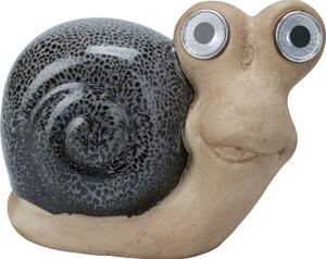 Solární zahradní dekorace Šnek, porcelán, 11 x 6,6 x 13,5 cm