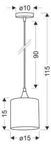 Lustr na lanku PATTI 1xE27/60W/230V pr. 15 cm zelená