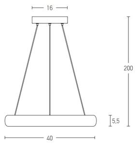 Zambelis 2046 - LED Stmívatelný lustr na lanku LED/30W/230V pr. 40 cm zlatá