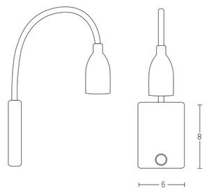 Zambelis H33 - LED Flexibilní lampička LED/3W/230V bílá