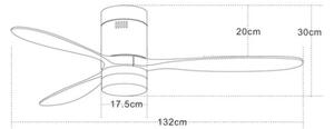 Zambelis 19144 - LED Stropní ventilátor LED/15W/230V 3000/4000/6000 + DO