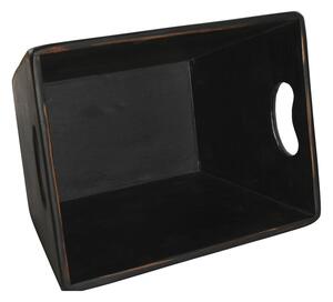 Krabice na uskladnění Home ESPRIT Černý Jedlové dřevo 34 x 26 x 18 cm 4 Kusy