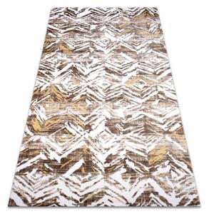 Makro Abra Kusový koberec akrylový DIZAYN 121 béžový hnědý žlutý Rozměr: 160x230 cm