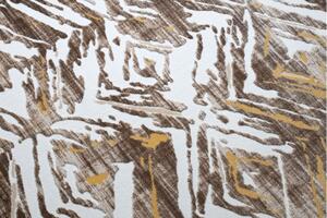 Makro Abra Kusový koberec akrylový DIZAYN 121 béžový hnědý žlutý Rozměr: 80x150 cm