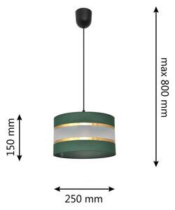 Lustr na lanku HELEN 1xE27/15W/230V pr. 25 cm zelená/zlatá