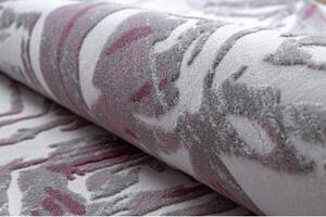 Makro Abra Kusový koberec akrylový DIZAYN 121 světle šedý / světle růžový Rozměr: 80x300 cm