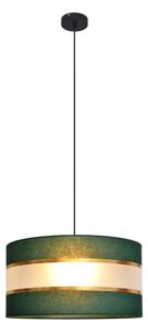 Lustr na lanku HELEN 1xE27/15W/230V pr. 40 cm zelená/zlatá