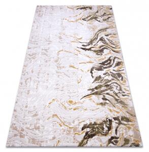 Makro Abra Kusový koberec akrylový DIZAYN 123 béžový / žlutý Rozměr: 80x300 cm