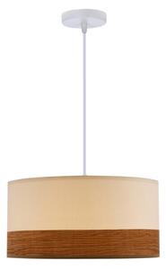 Lustr na lanku BIANCO 1xE27/40W/230V bílá/hnědá