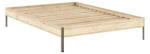 Dvoulůžková postel z borovicového dřeva bez čela s roštem 180x200 cm v přírodní barvě Core – Karup Design