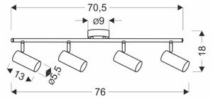 Bodové svítidlo COLLY 4xGU10/15W/230V zlatá