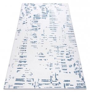 Makro Abra Kusový koberec akrylový DIZAYN 8840 slonová kost / modrý Rozměr: 80x150 cm