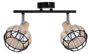 Bodové svítidlo TAJGA 2xE14/40W/230V ratan/černá