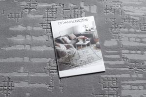 Makro Abra Kusový koberec akrylový DIZAYN 8840 světle šedý Rozměr: 80x300 cm