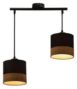 Lustr na lanku PORTO 2xE27/60W/230V černá/hnědá